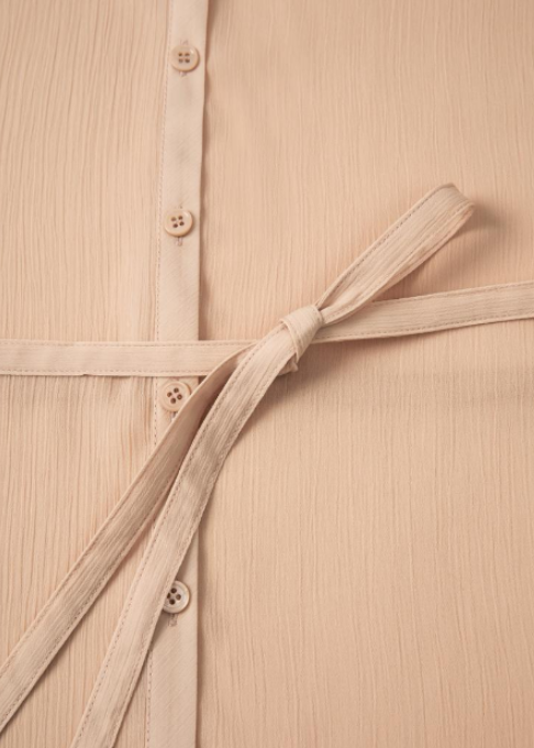 Gentlewoman-style pleated wide-sleeved top Tracymade