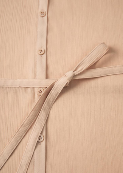 Gentlewoman-style pleated wide-sleeved top Tracymade
