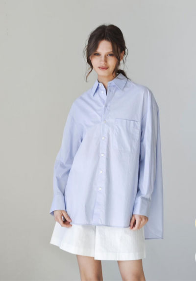 100% cotton loose fit ladies shirt for spring Tracymade