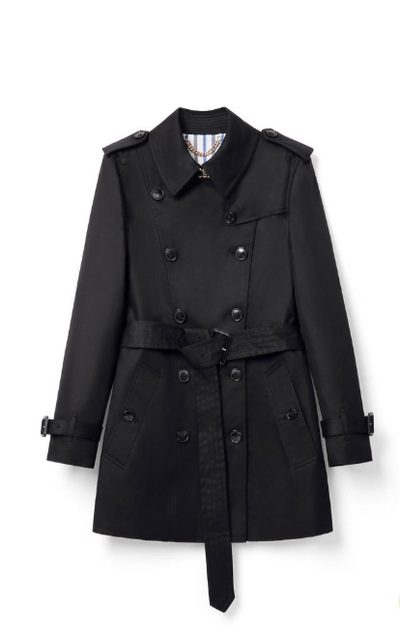 Half Length Trench Coat for spring and autumn Tracymade 8/10（L） black