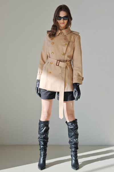Half Length Trench Coat for spring and autumn Tracymade