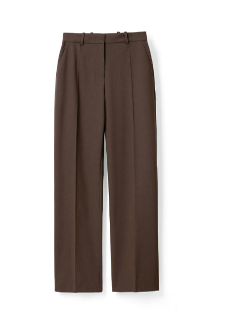 Wool casual drape suit trousers for fall and winter Tracymade 4（S） brown