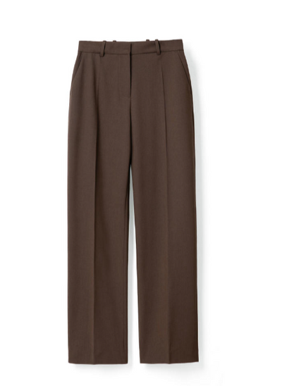 Wool casual drape suit trousers for fall and winter Tracymade 4（S） brown