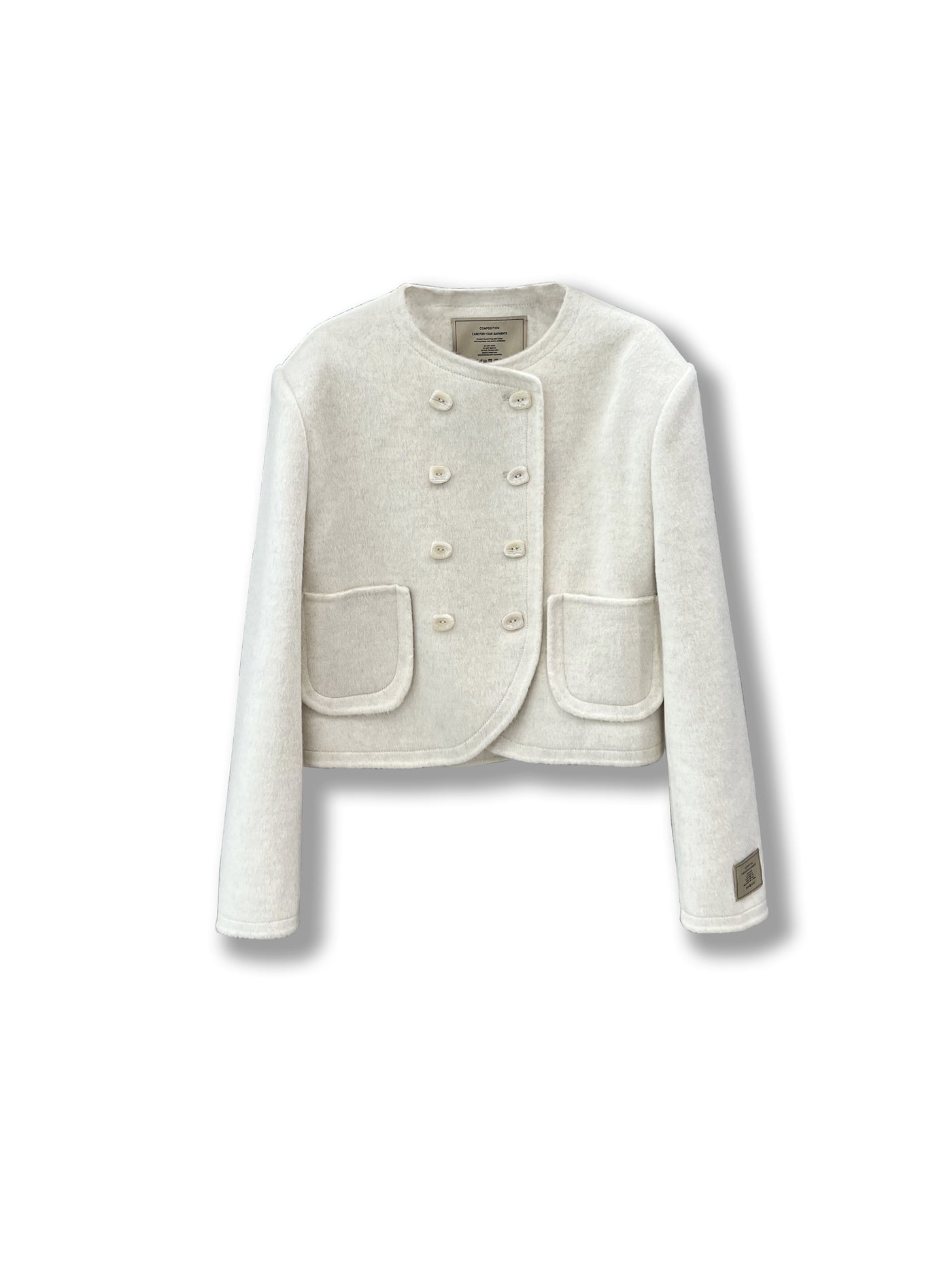 Woolen Button Coat for winter Tracymade Free Size white