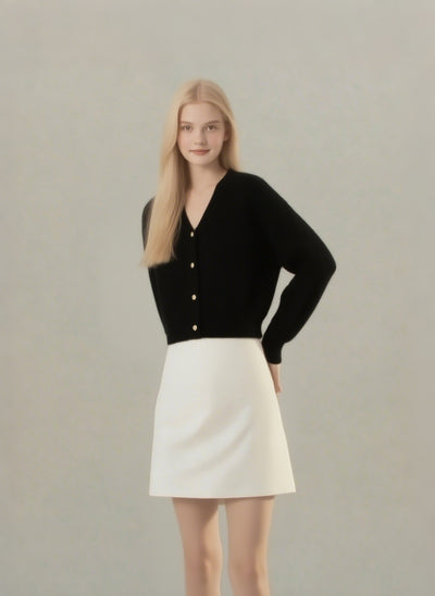 100% wool quality casual knit cardigan top Tracymade