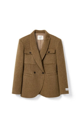 Woolen Furry Blazer for winter Tracymade Free Size brown