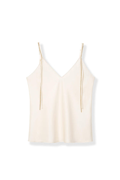 Elegant snake-bone chain double shoulder strap halter vest Tracymade 4（S） yellow