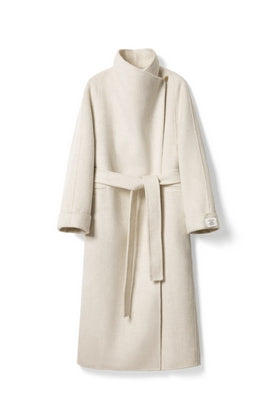 Woolen Coat With Belt Tracymade 4（S） white