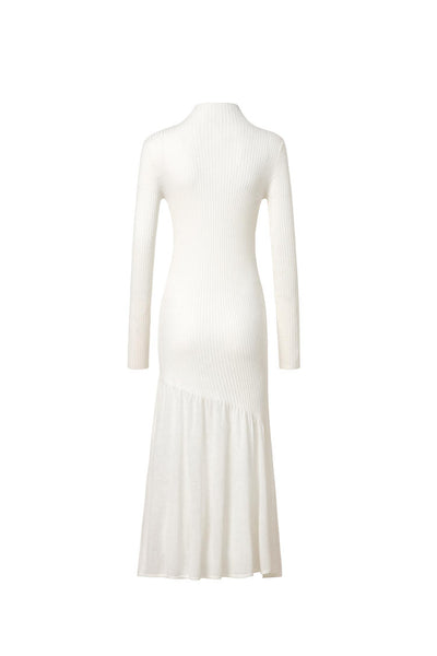 Flowing and relaxed knitted women dress Tracymade 6（M） creamy white