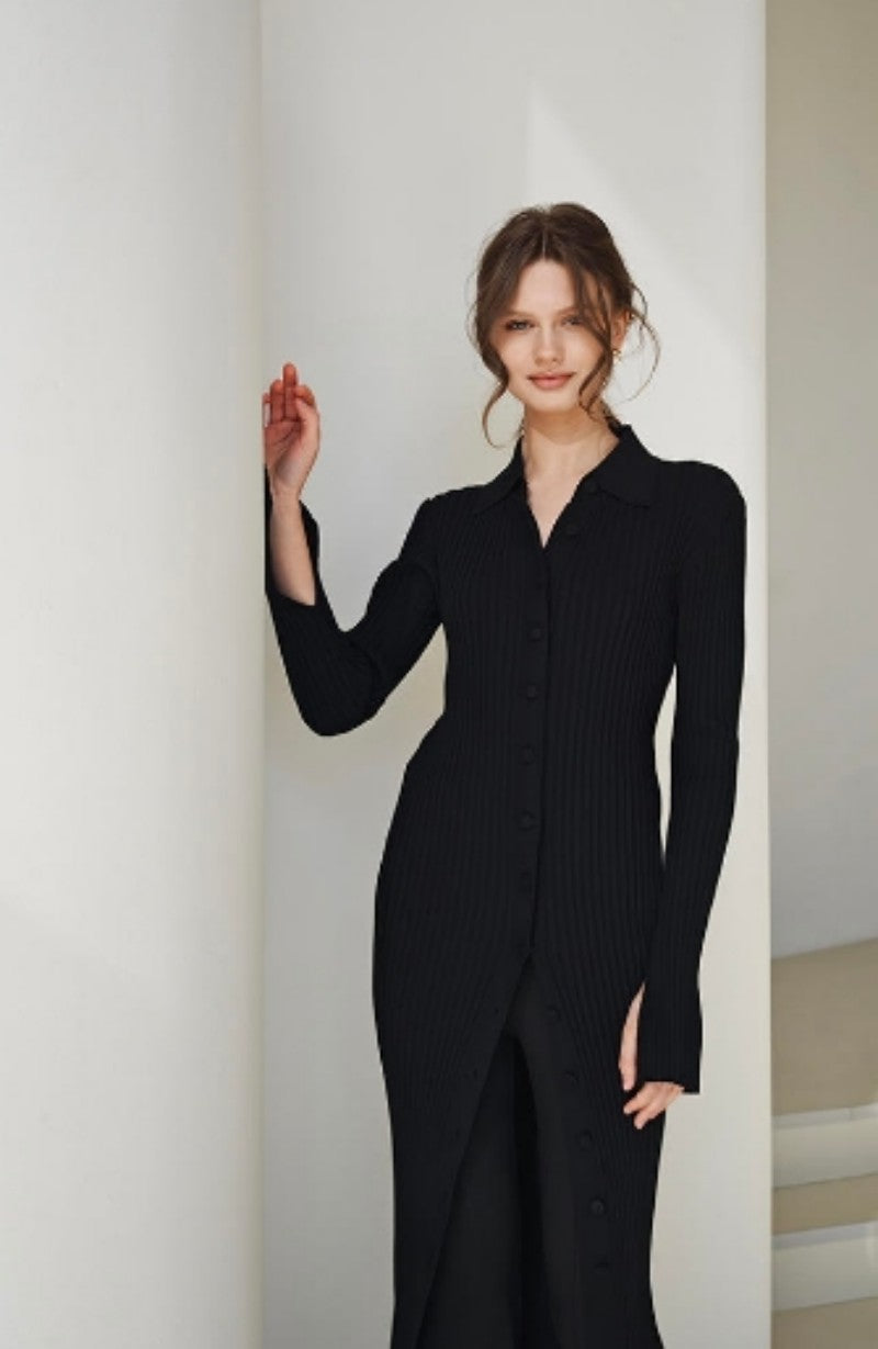 Lazy and elegant knitted women dress Tracymade