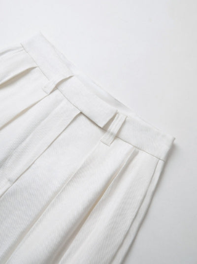 55% linen | Lazy and loose straight wide-leg pants Tracymade