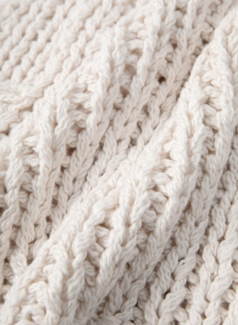 100% cotton hand-woven layered knitted cardigan vest Tracymade