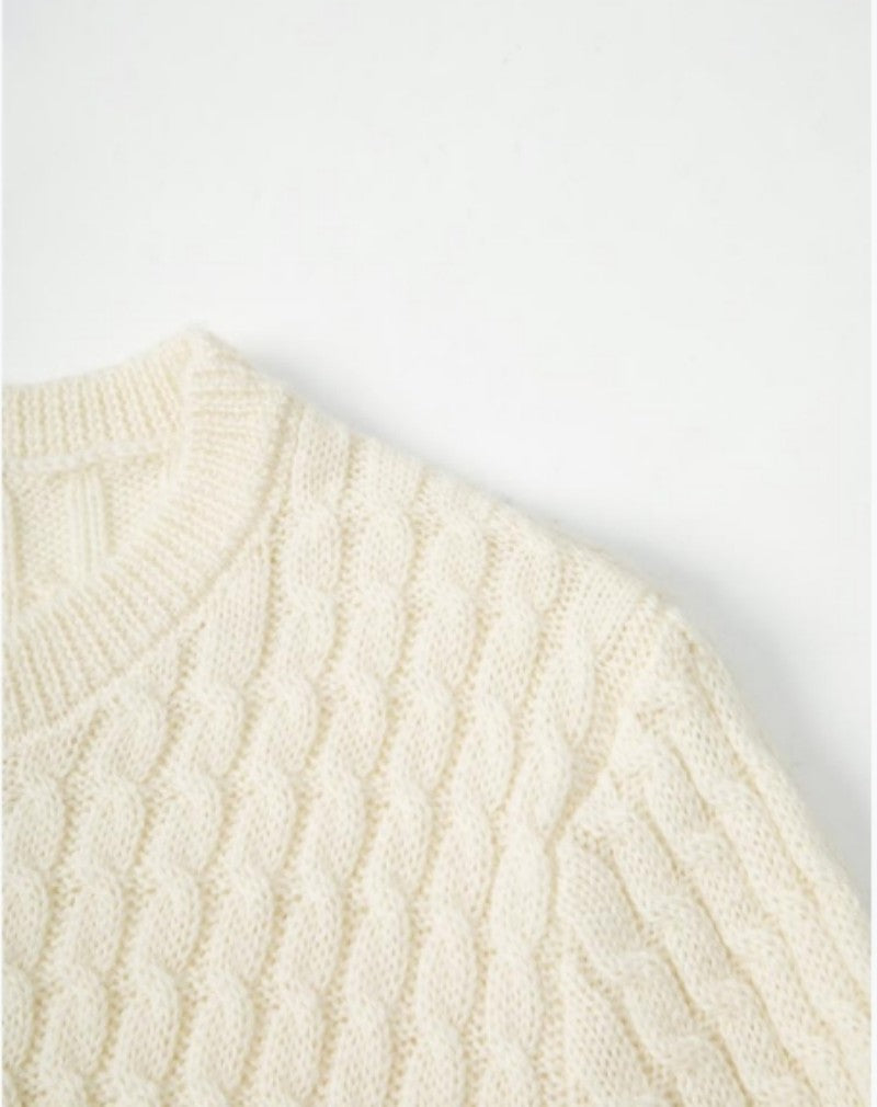 100% wool, soft and relaxed fit loose-knit women dress Tracymade