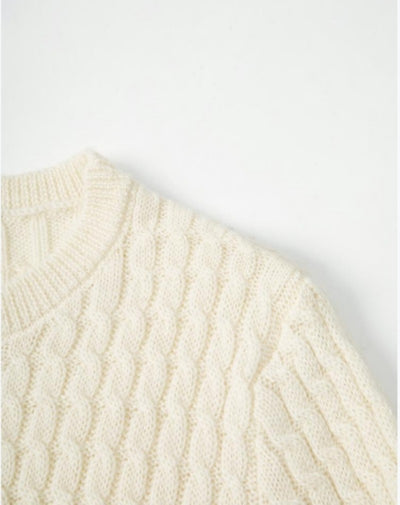 100% wool, soft and relaxed fit loose-knit women dress Tracymade