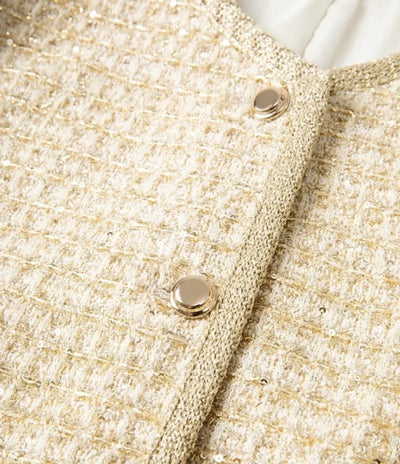 New golden thread banquet wool champs-style coat Tracymade