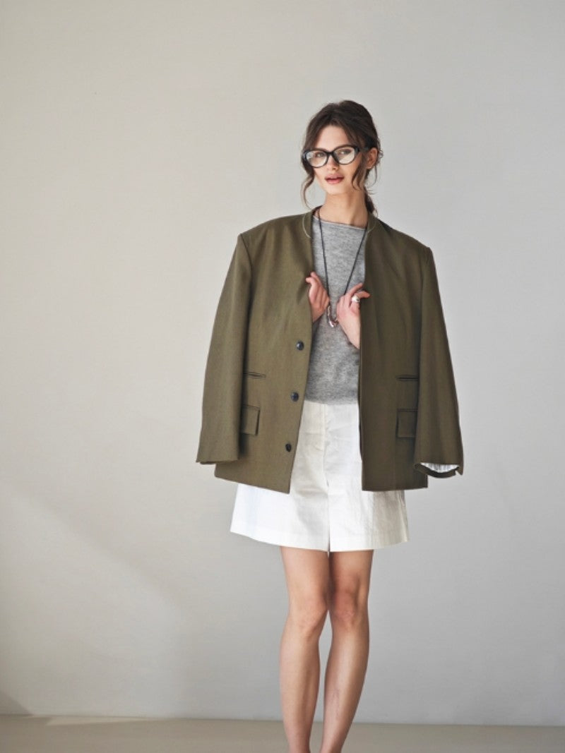 Minimalist design modern contrasting color suit jacket Tracymade
