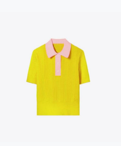 Quiet Luxury Elegant Leisure Stretch Lightweight Knit Sweater Tracymade 4（S） yellow