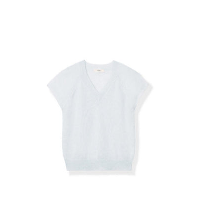 Slim-fit wool T-shirt with short sleeves Tracymade Free Size wathet