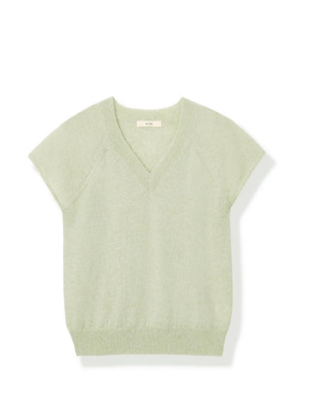Slim-fit wool T-shirt with short sleeves Tracymade Free Size green