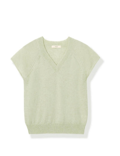 Slim-fit wool T-shirt with short sleeves Tracymade Free Size green