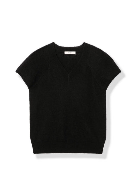 Slim-fit wool T-shirt with short sleeves Tracymade Free Size black