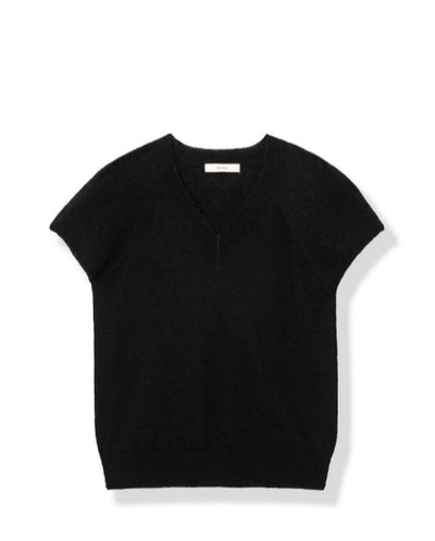 Slim-fit wool T-shirt with short sleeves Tracymade Free Size black
