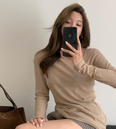 100% high-twist cotton soft knitted top Tracymade