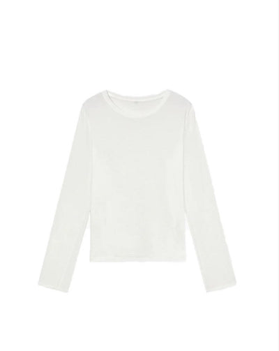 100% high-twist cotton soft knitted top Tracymade 4（S） white