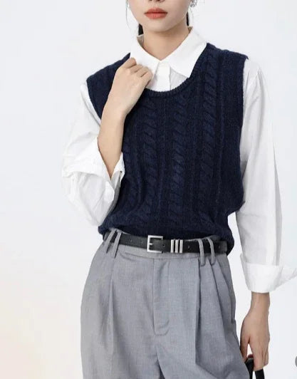 Sleeveless vest sweater Tracymade