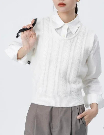 Sleeveless vest sweater Tracymade