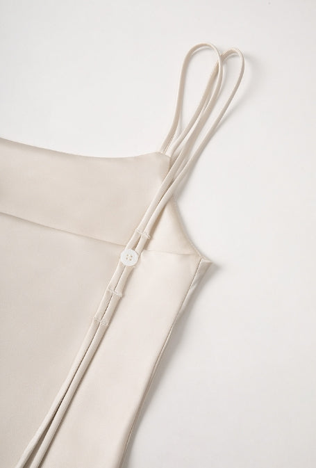 Minimalist style satin-velvet summer dress Tracymade