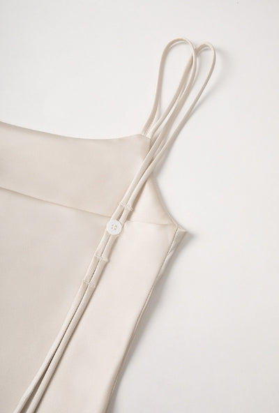 Minimalist style satin-velvet summer dress Tracymade