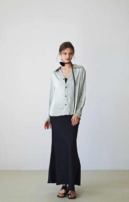 TOP4 Satin lustrous minimalist girls dress Tracymade