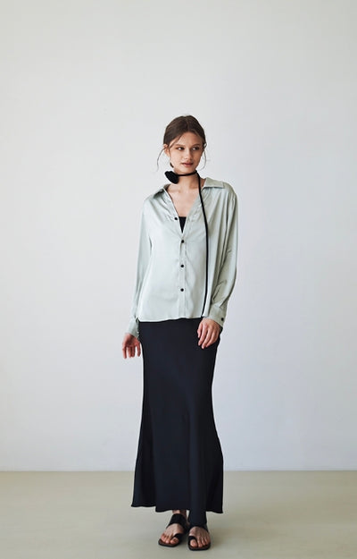 TOP4 Satin lustrous minimalist girls dress Tracymade