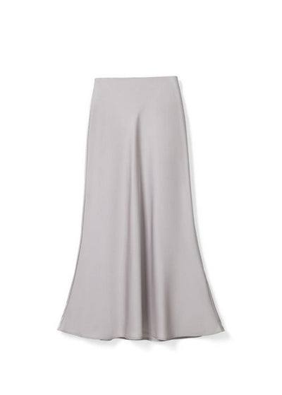 TOP4 Satin lustrous minimalist girls dress Tracymade 4（S） Grey