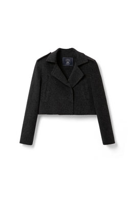 Woolen Long Sleeve Belt Jacket Tracymade 4（S） black