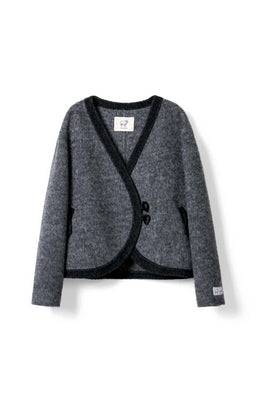 Woolen Button Coat for winter Tracymade XS Grey