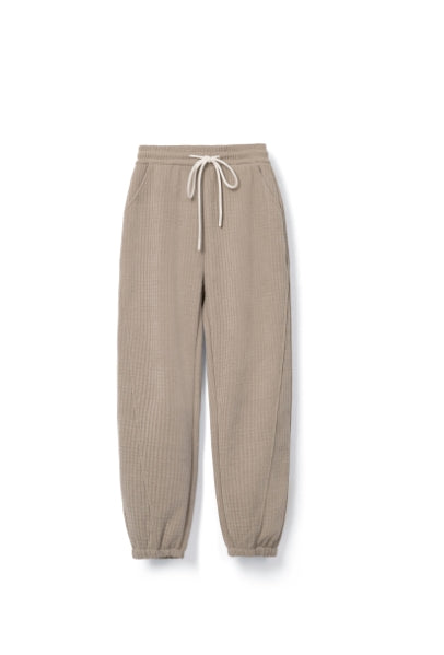 Elastic waistband, drawstring, windproof and cuffed pants Tracymade 4（S） khaki