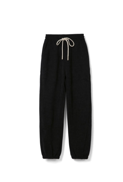 Elastic waistband, drawstring, windproof and cuffed pants Tracymade 4（S） black