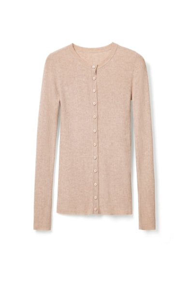 Lazy Feeling Slimming and Stylish Knitted Cardigan Top Tracymade 6（M） khaki