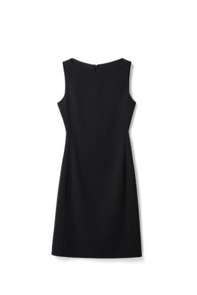 Minimalist sleeveless fitted dress Tracymade 4（S） black