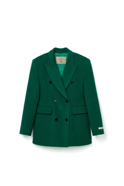 Button Woolen Blazer for winter Tracymade 4（S） green