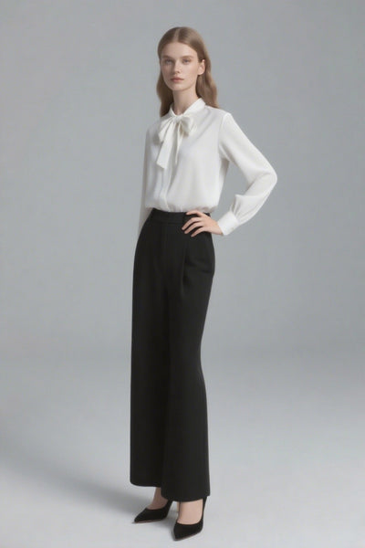 Acetate minimalist drape ribbon shirt for spring Tracymade