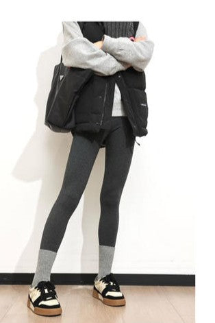 Contains 83% cotton | Versatile high-waisted yoga pants Tracymade 6（M） dark grey