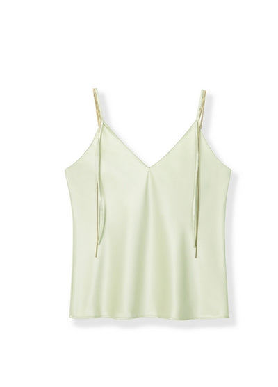 Elegant snake-bone chain double shoulder strap halter vest Tracymade 4（S） green