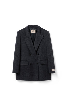 Woolen Furry Blazers Tracymade S black