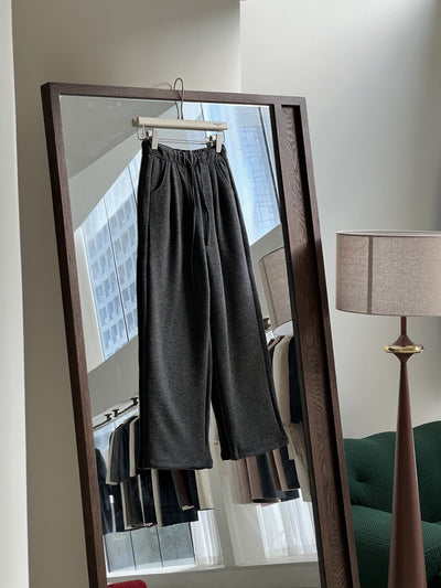 Minimalist milk silk loose wide-leg pants Tracymade