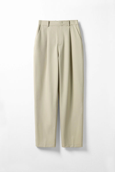 Summer new loose fit straight high waist pants Tracymade 4（S） khaki
