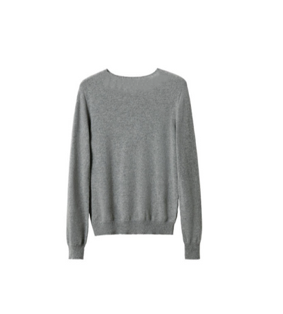 100% cashmere soft and fluffy cloud-like knitted sweater Tracymade 6（M） griege