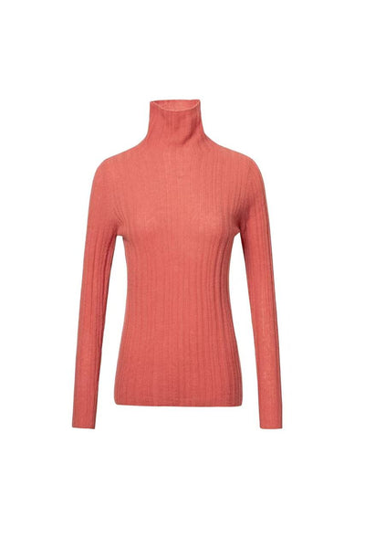 Turtleneck Wool Sweater Tracymade Free Size red